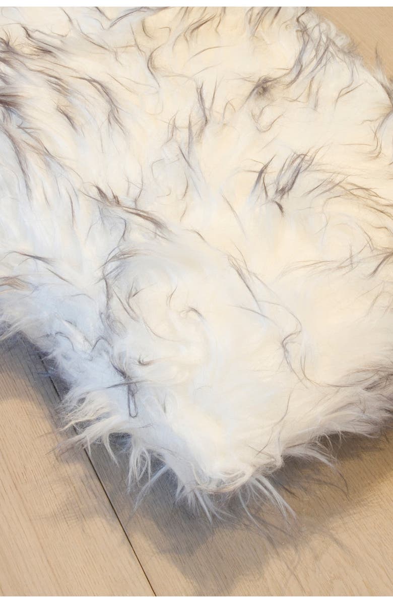 LUXE Belton Faux Fur Pillow - Set of 2 - 20" x 12" - Gradient Grey, Alternate, color, Gradient Grey