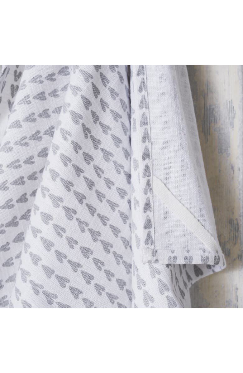 The White Company Set of 2 Heart Print Tea Towels, Alternate, color, 