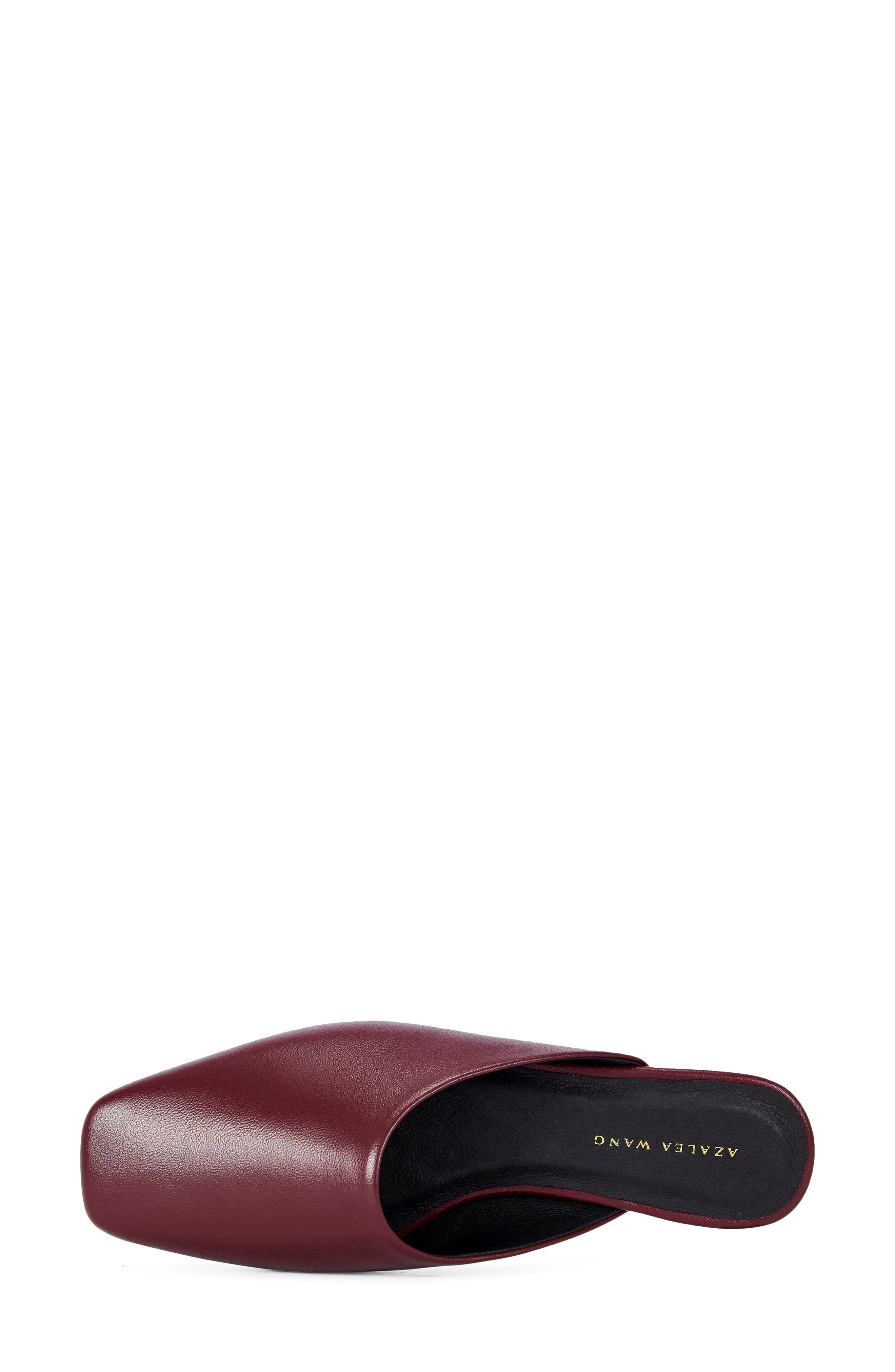 Raphael Leather Flat Mule, Alternate, color, BURGUNDY