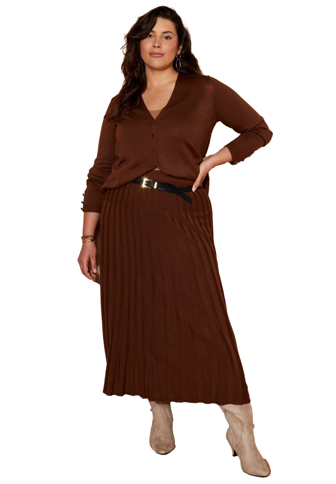 Pleated Midi Skirt - image 3