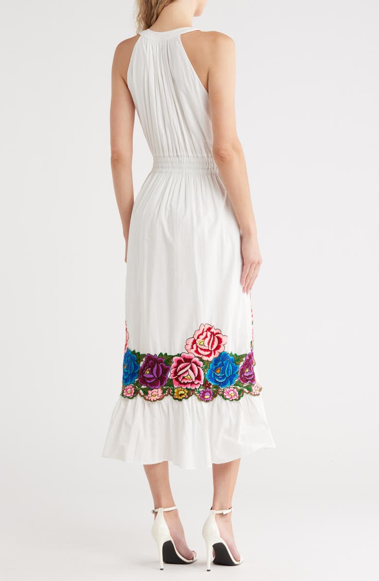 Ramy Brook Cordealia Embroidered Dress, Alternate, color, White Garden