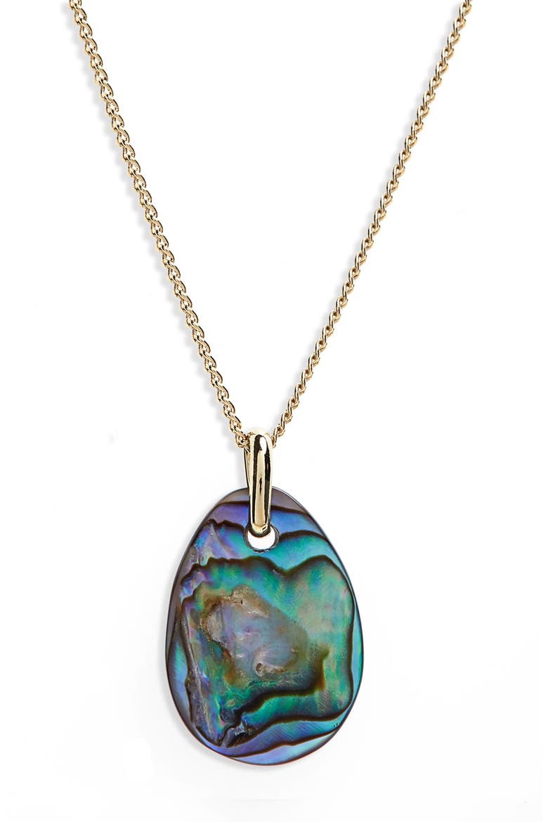 Shell Pendant Necklace, Main, color, MULTICOLOR