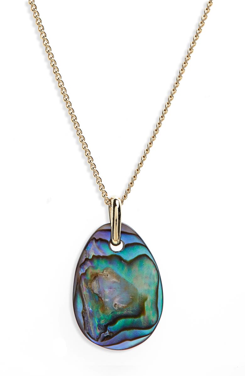 Isabel Marant Shell Pendant Necklace, Main, color, 