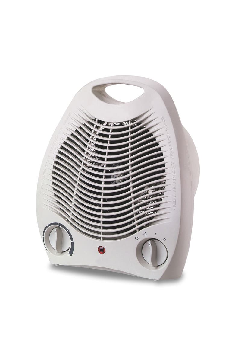 Optimus Portable Fan Heater with Thermostat in White, Main, color, White