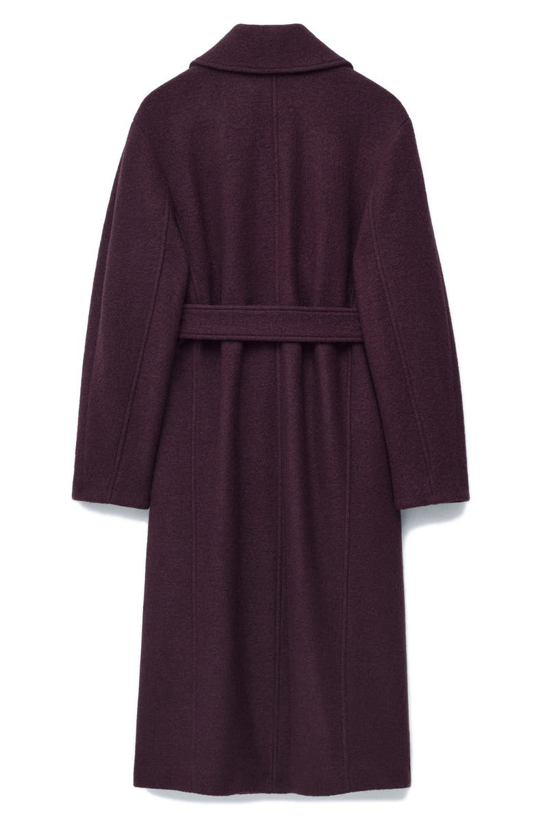 & Other Stories Belted Wool Wrap Coat, Alternate, color, Red Dark