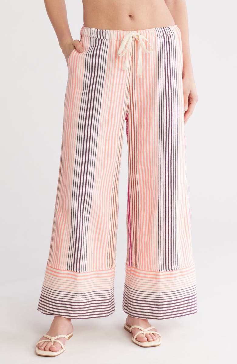 lemlem Desta Stripe Wide Leg Pants, Main, color, 