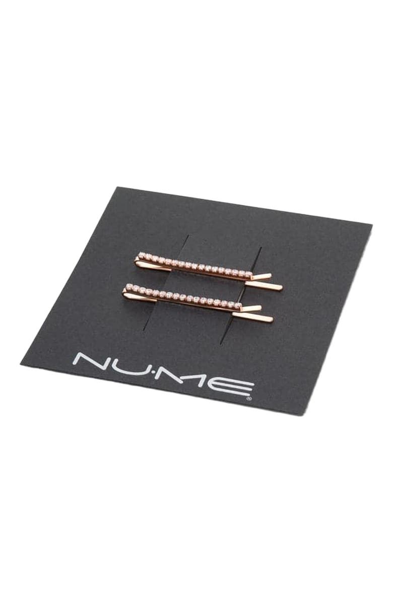 NUME Sparkle Hair Pin Set of 2- Rose Gold, Alternate, color, Rose Gold