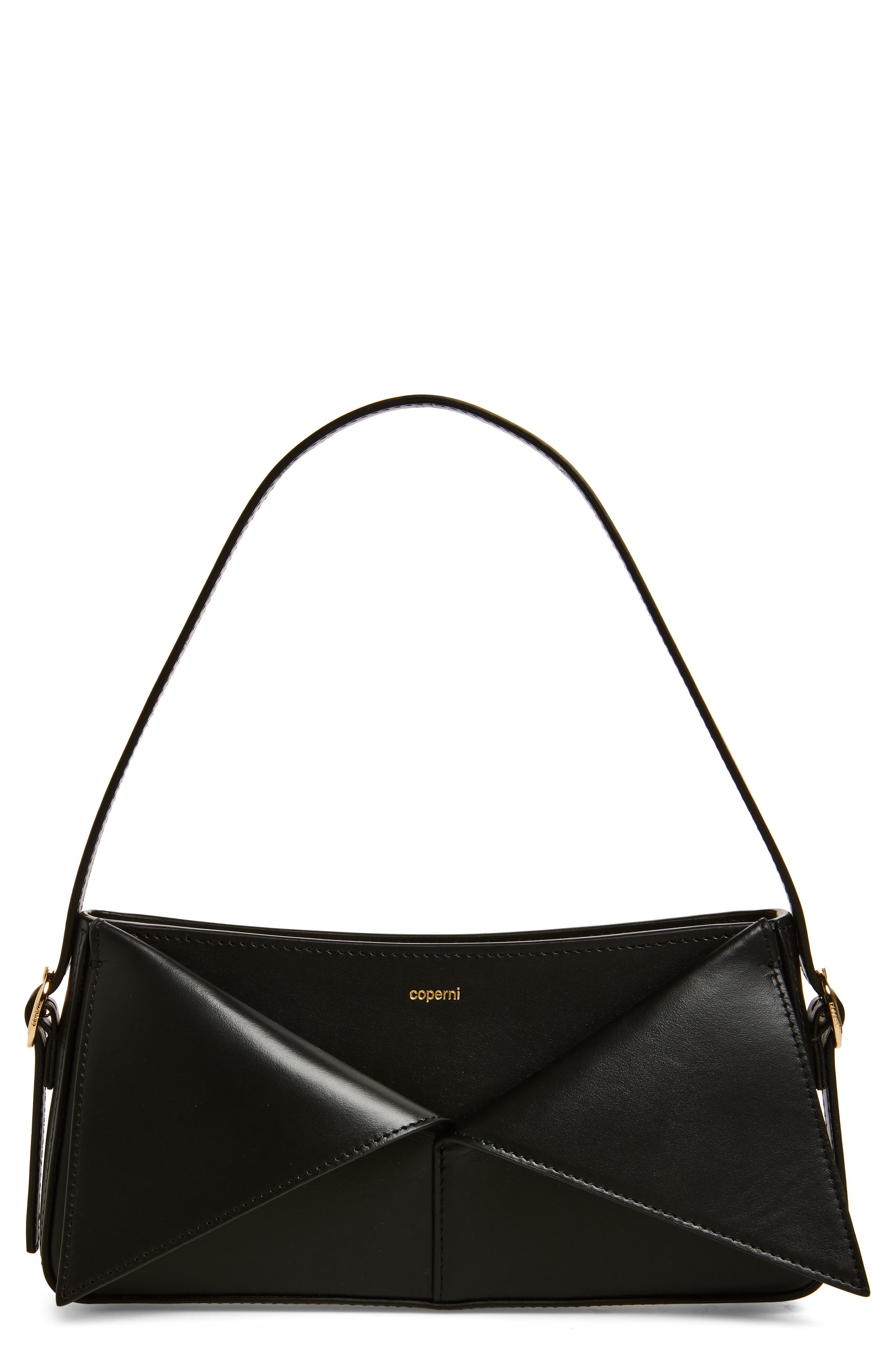 Coperni Belted Baguette Leather Shoulder Bag, Main, color, 