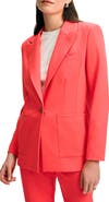 Isaac Mizrahi New York Peak Lapel Blazer with Removable Flower Pin