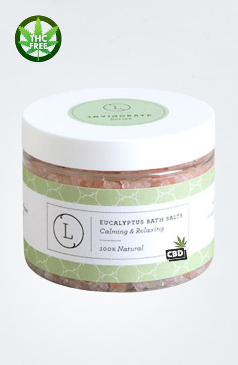 CBD Eucalyptus Natural Bath Salts, Calming & Relaxing