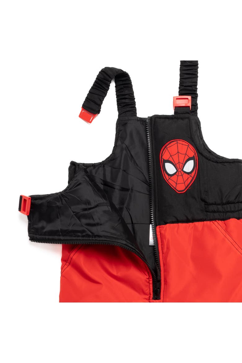 Spider-Man One Piece Ski Bib, Alternate, color, Spider Man Black Red