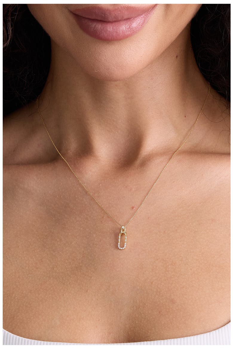 Solstice 18K Gold Diamond Pendant Necklace, Alternate, color, 18KY