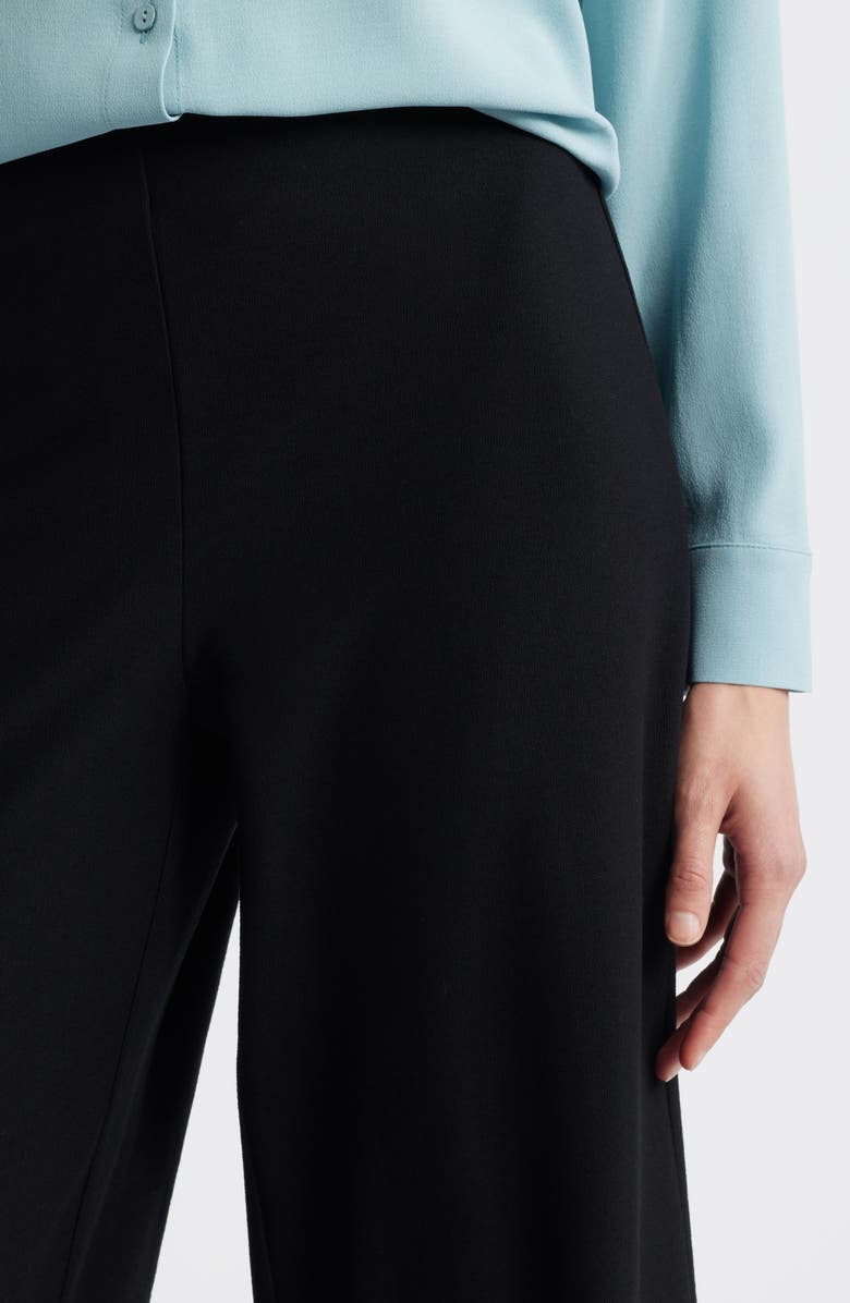 Eileen Fisher Ankle Wide Leg Pants, Alternate, color, Black