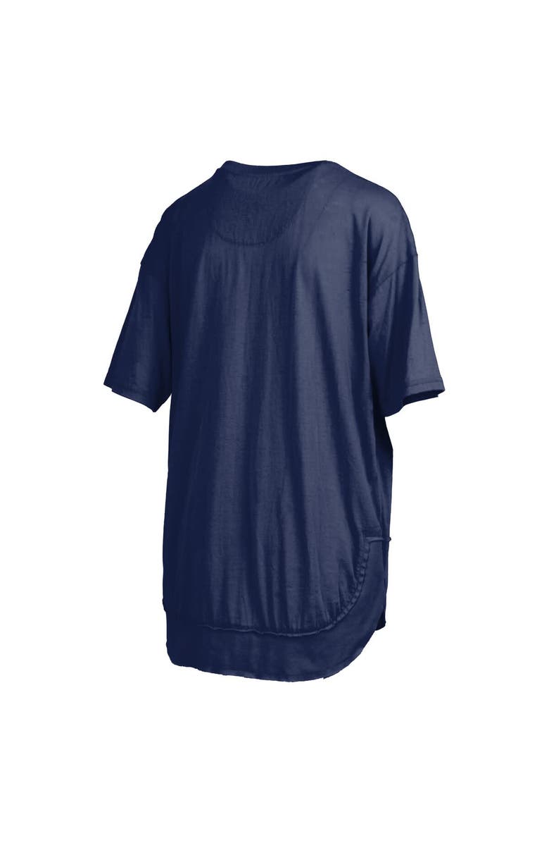 PRESSBOX Women's Pressbox Navy Michigan Wolverines Poncho T-Shirt, Alternate, color, Navy
