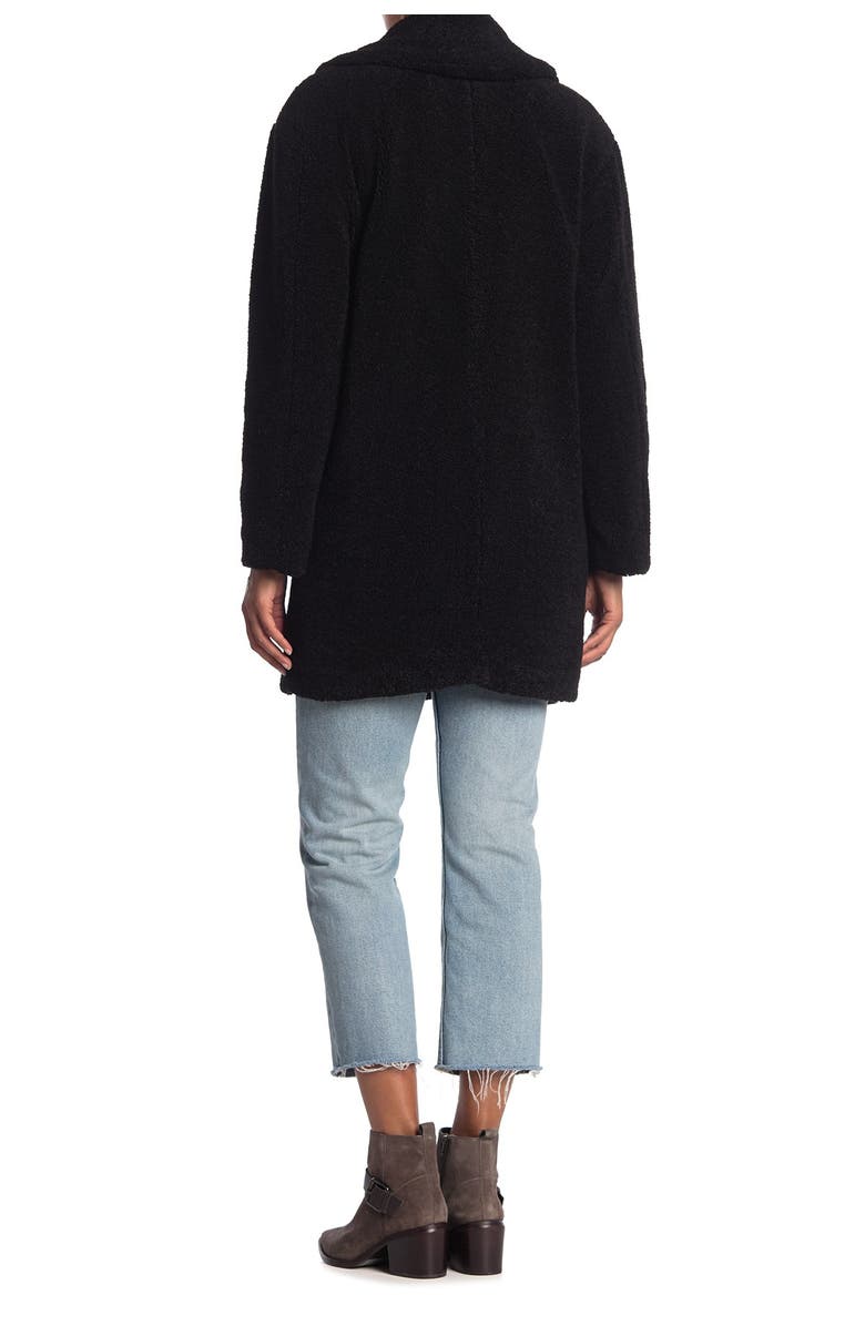 Lucky Brand Double Breasted Faux Teddy Fur Coat, Main, color, 
