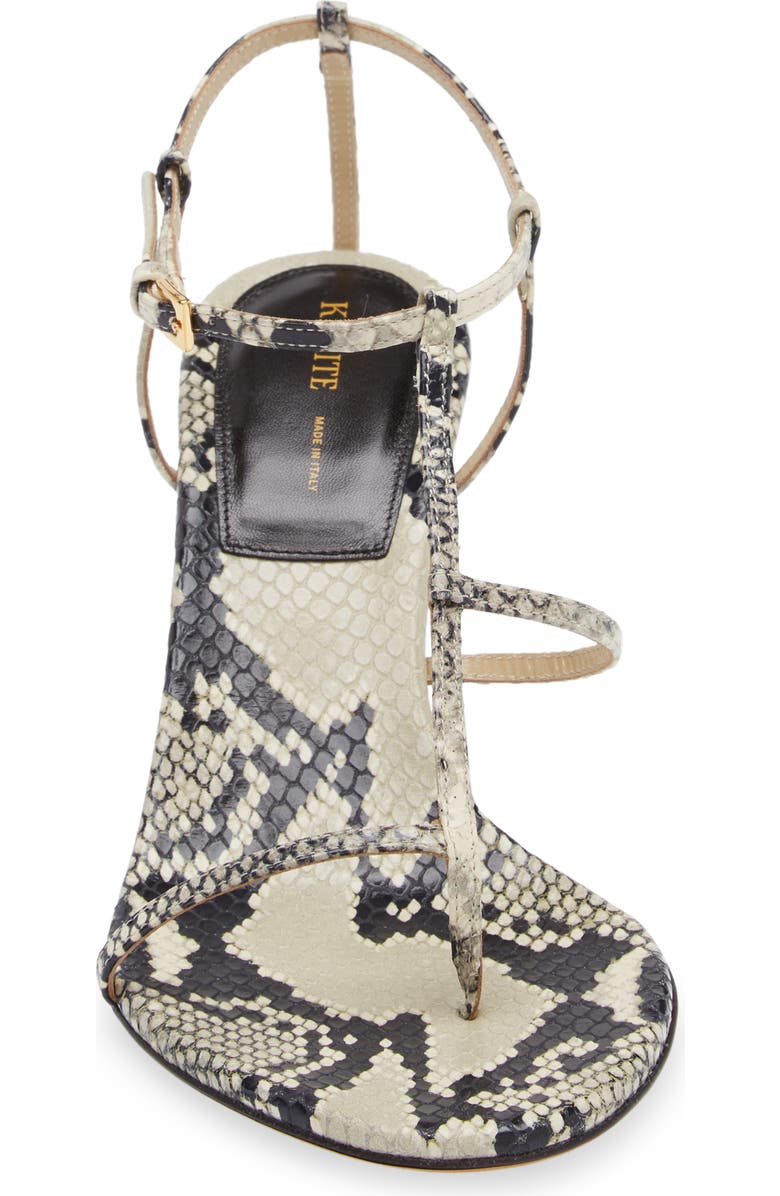 Khaite Jones Asymmetric T-Strap Sandal, Alternate, color,