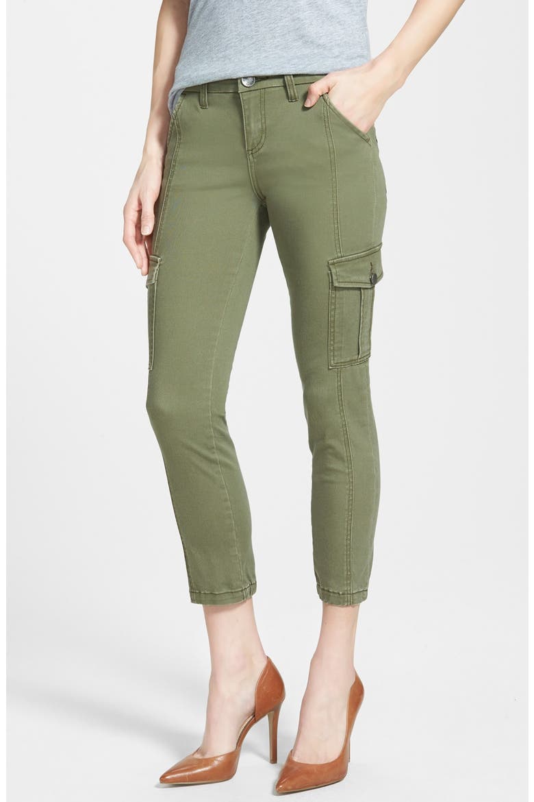 Stretch Ankle Cargo Pants, Main, color, OLIVE