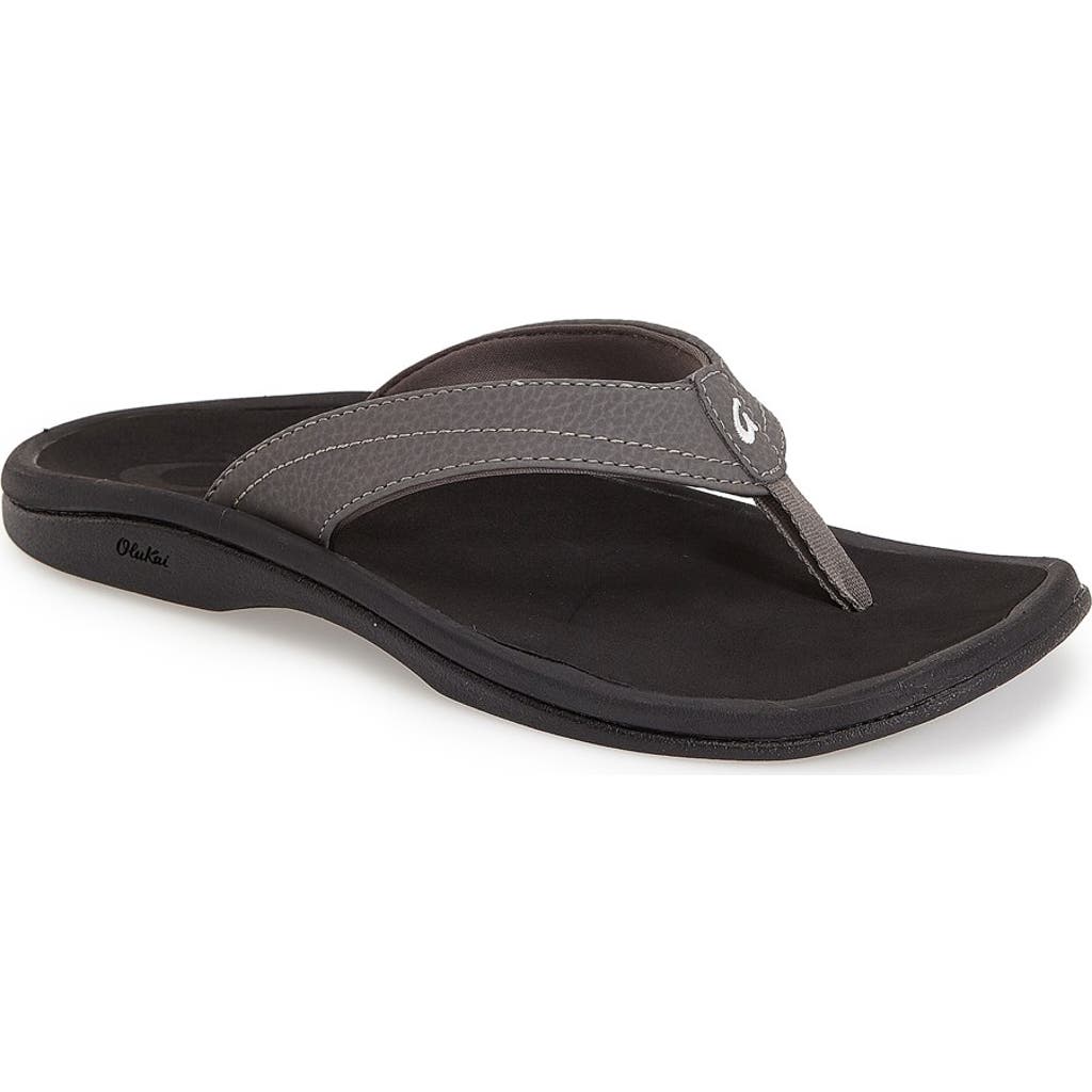 Olukai Ohana Flip Flop In Black