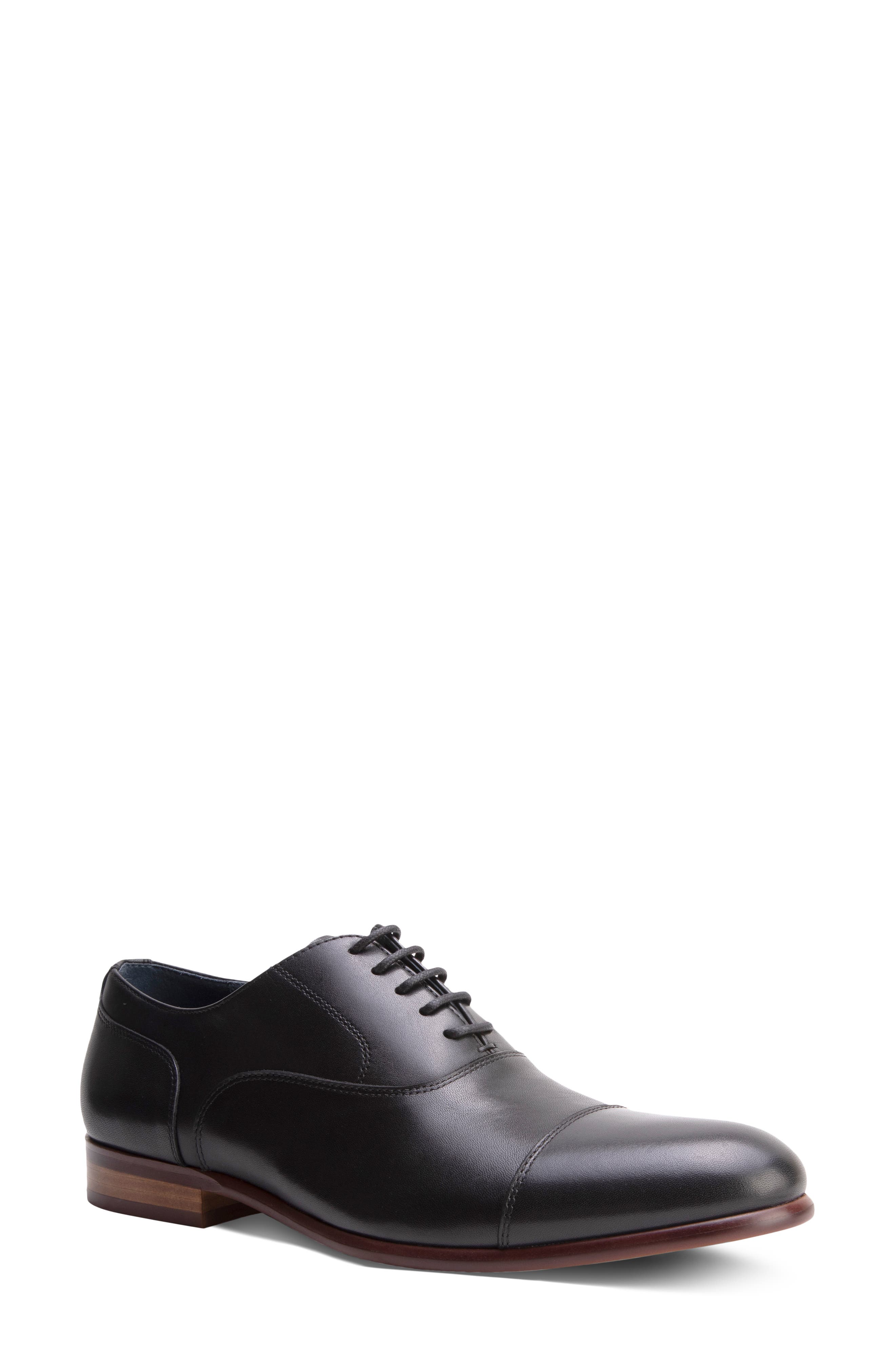 Blake Mckay Melvern Cap Toe Oxford in Black Leather 