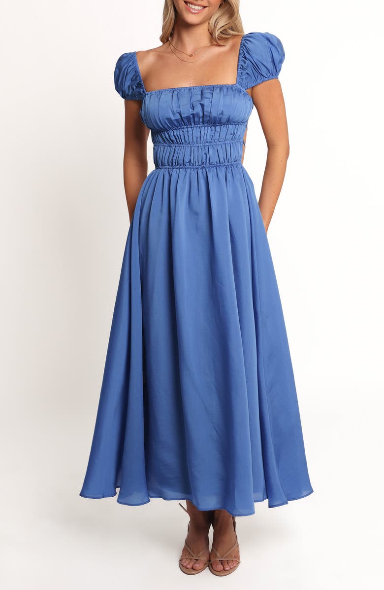 Petal & Pup Vienne A-Line Maxi Dress, Main, color, Cobalt