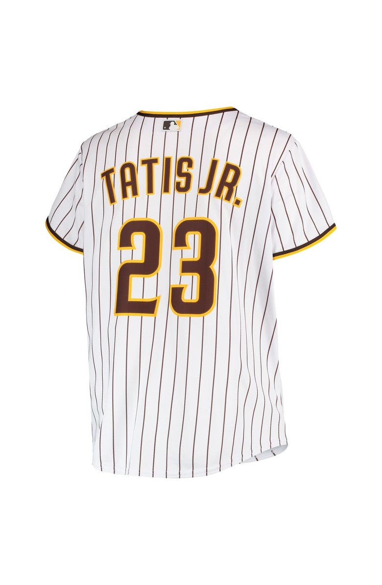 PROFILE Women's Fernando Tatis Jr. White/Brown San Diego Padres Plus Size Replica Player Jersey, Alternate, color, 
