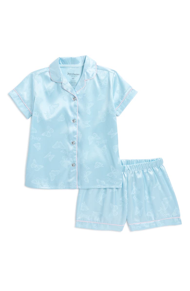 Juicy Couture Kids' Blue Butterfly Notch Pajamas, Main, color, 