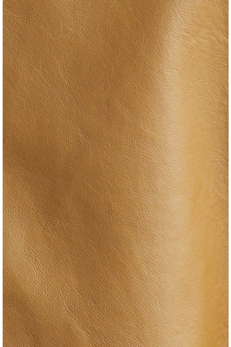 Aline Crop Leather Jacket, Alternate, color, 330 - BROWN