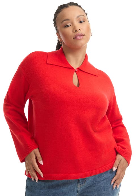 Polo Shirt Sweater (Plus Available)