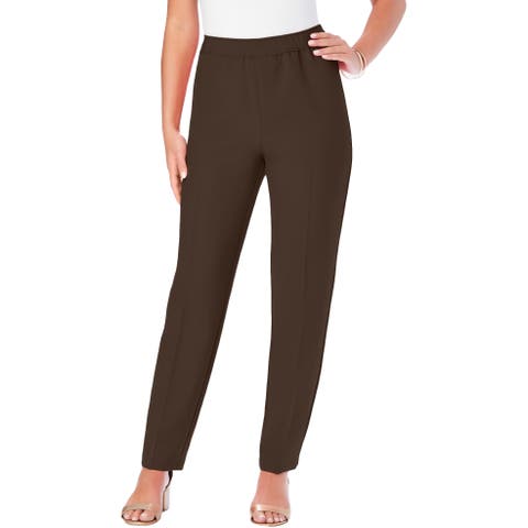 Petite Plus Size Classic Bend Over® Structured Straight Leg Pull-On Pant (Plus)