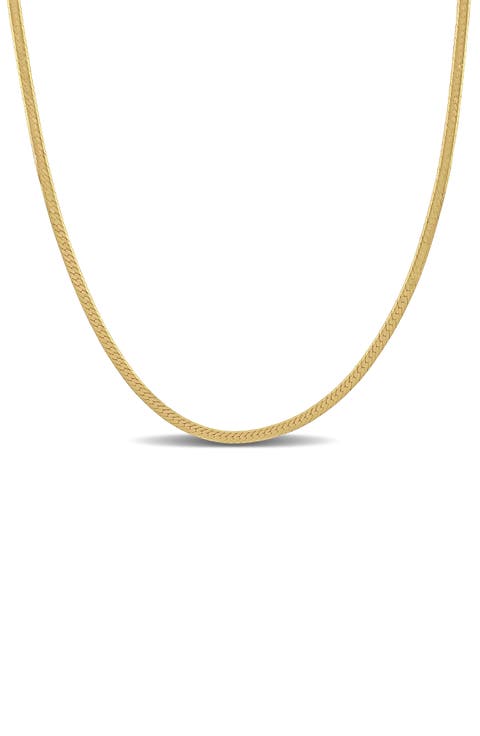 Herringbone Chain Necklace, 2mm