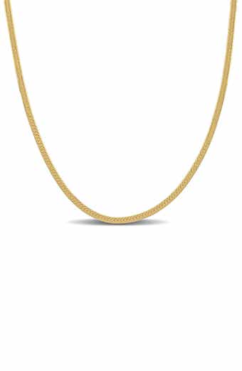 Herringbone Chain Necklace, 2mm