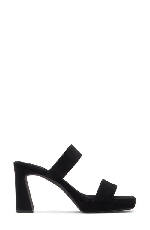 Jeffrey Campbell Danity Platform Slide Sandal In Black Suede