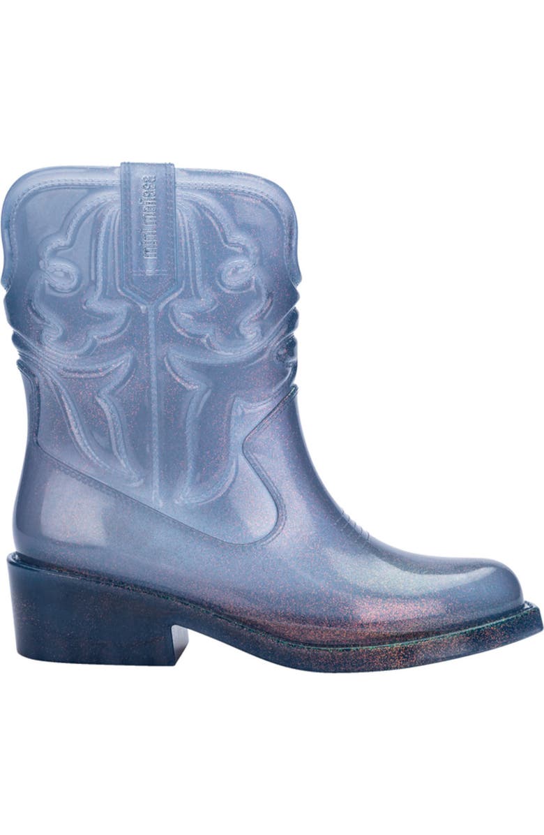 Mini Melissa Kids' Texas Western Boot, Alternate, color, Glitter Blue