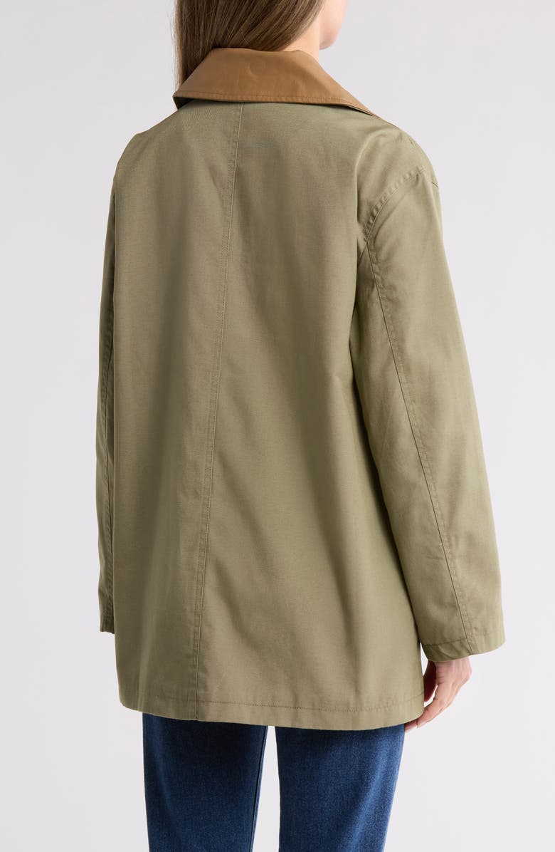 Lucky Brand Faux Leather Collar Barn Jacket, Alternate, color, Pistachio