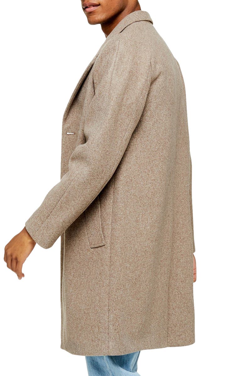 Topman Single Breasted Classic Fit Coat, Alternate, color, 