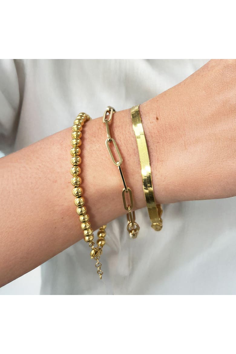 Large Gold Ball Bead Bracelet, Alternate, color, Yellow Gold
