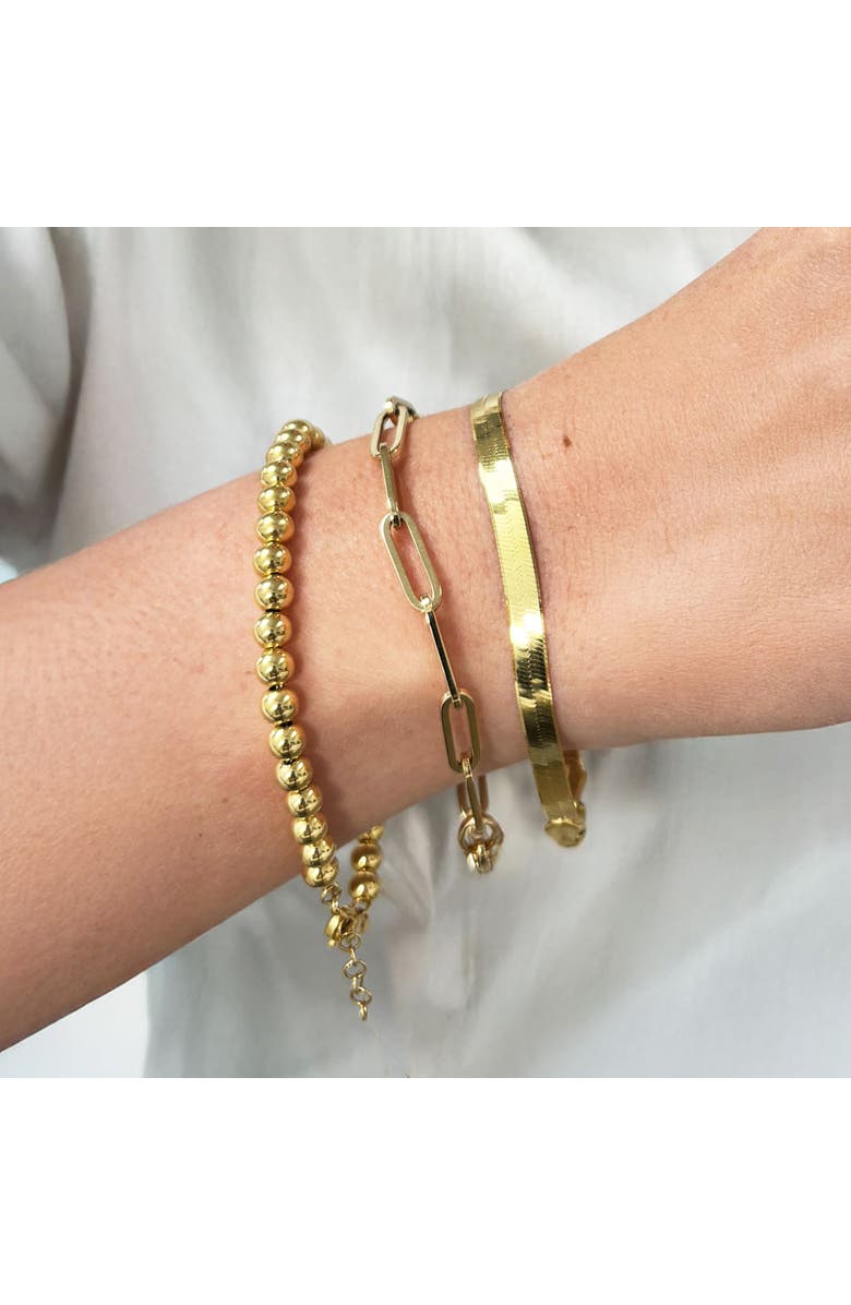 The Lovery Fine Jewelry Large Gold Ball Bead Bracelet, Alternate, color, Yellow Gold