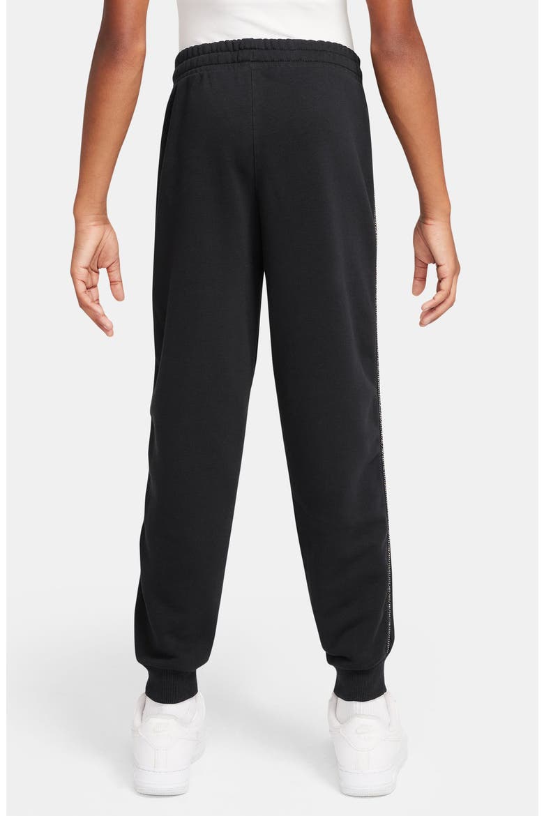 Kids' Sportswear Club Fleece Contrast Trim Joggers, Alternate, color, BLACK/ BURGUNDY CRUSH