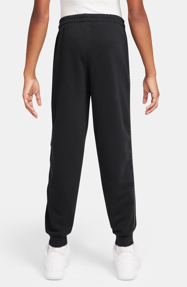 Nike Kids' Sportswear Club Fleece Contrast Trim Joggers, Alternate, color, Black/ Burgundy Crush