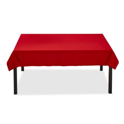 Threads Slub Red Tablecloth - Cotton, Machine Washable, Stylish