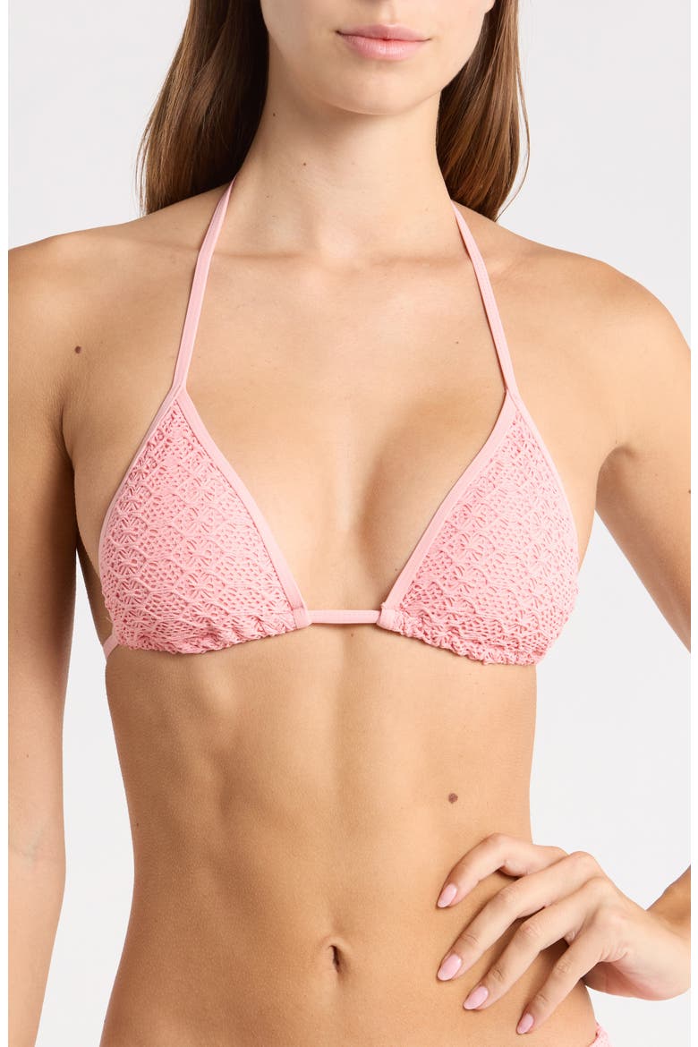 Mini Tiki Triangle Bikini Top, Main, color, PETAL PINK