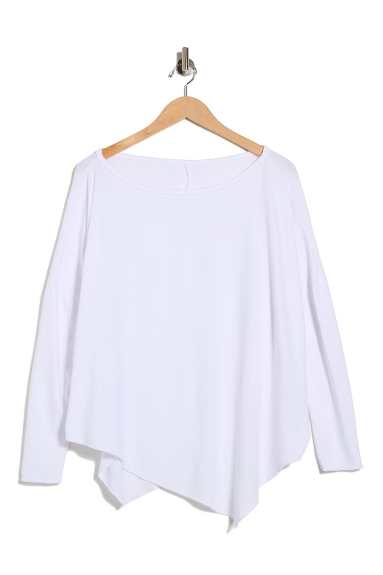 Tie Dye Asymmetrical High-Low Hem Sweater, Alternate, color, IVORY