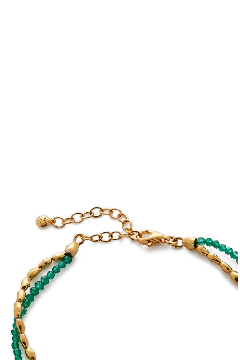 Mini Nugget Beaded Layered Bracelet, Alternate, color, 18CT GOLD VERMEIL/GREEN ONYX