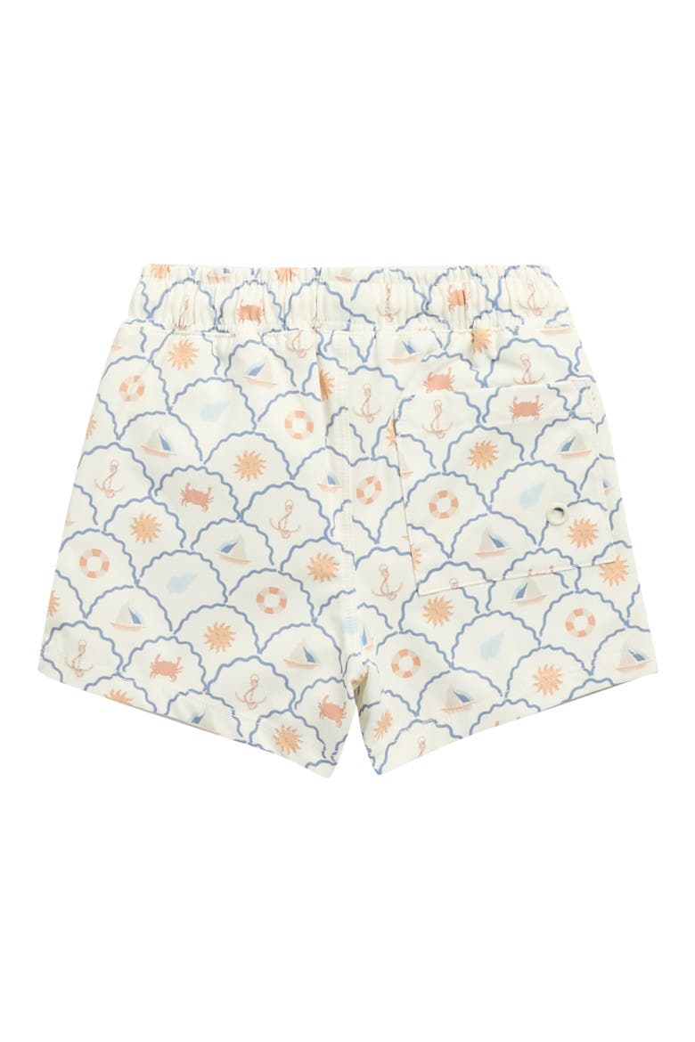 Nautical Print Board Shorts, Alternate, color, IVORY