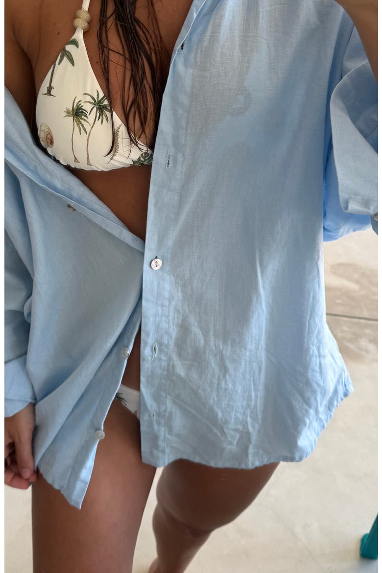 Akumal Cover-Up Shirt, Alternate, color, LIMITLESS SKY