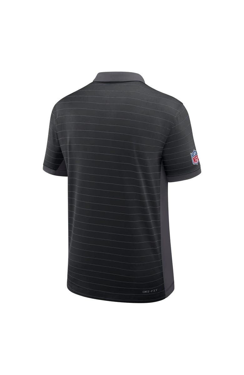 Nike Men's Nike Black Philadelphia Eagles Sideline Victory Stripe Performance Polo, Alternate, color, Black