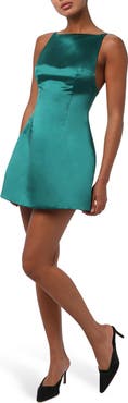 Lulus Cody A-Line Satin Minidress