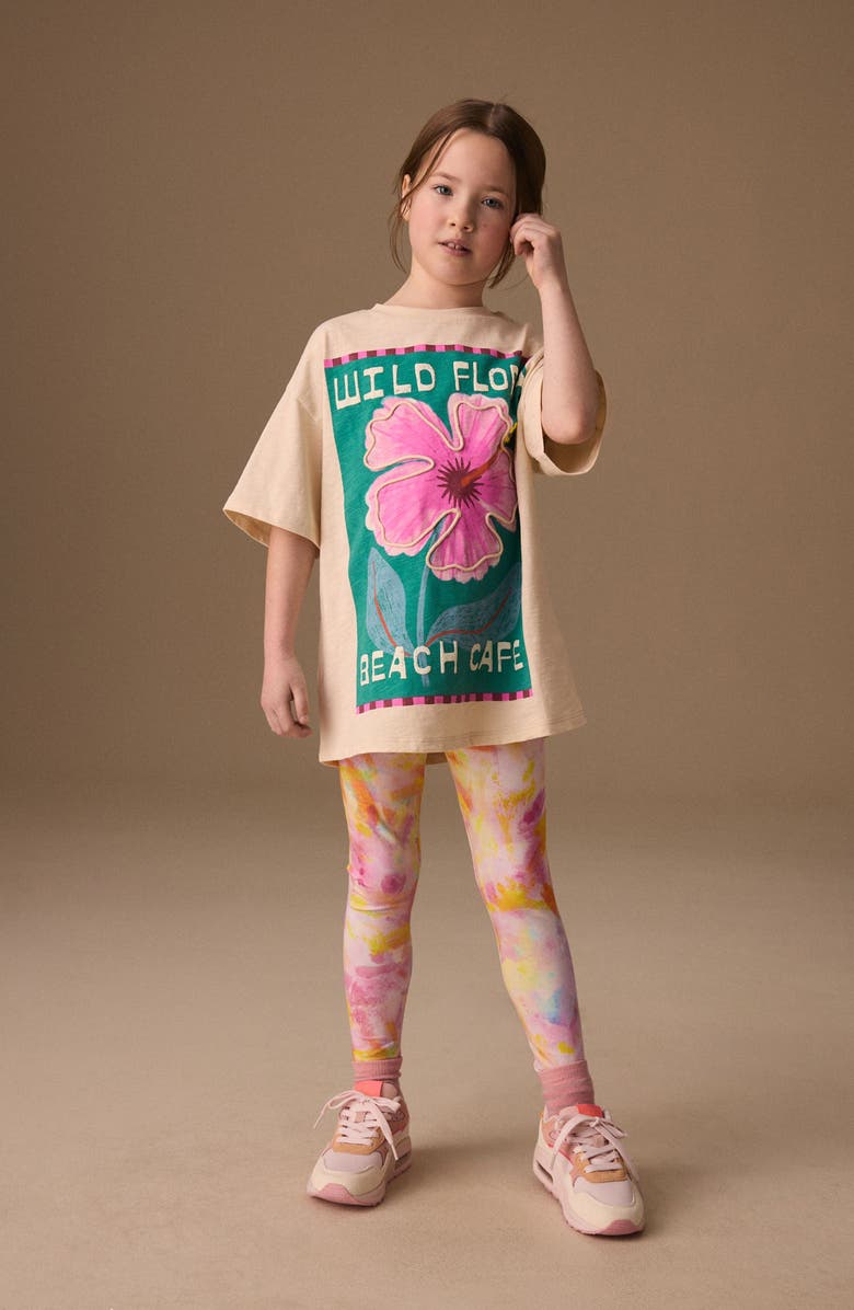 NEXT Kids' Floral Graphic T-Shirt & Leggings Set, Alternate, color, Multi