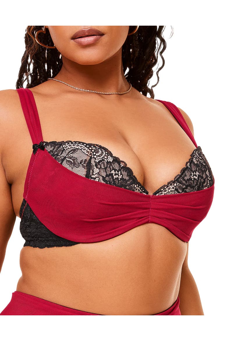 Clairabella Contour Demi Bra, Main, color, Dark red