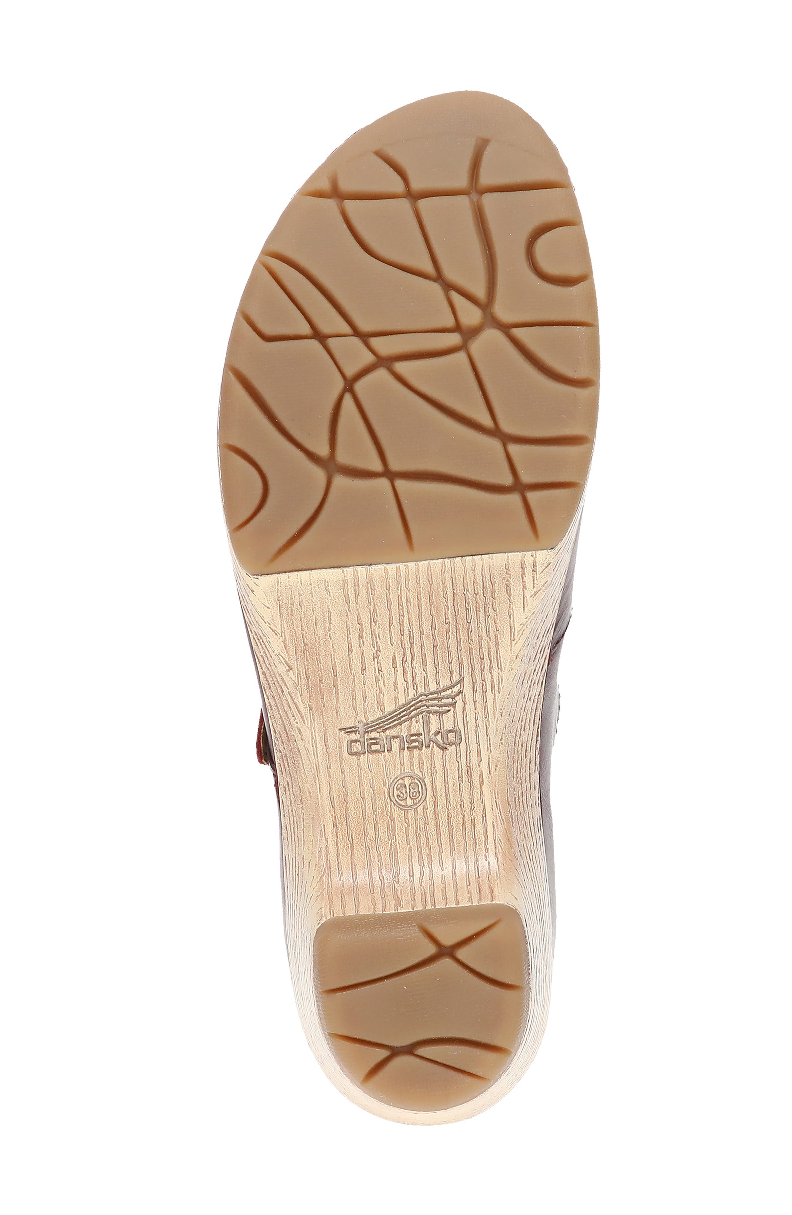 Dansko Lilah Mary Jane Platform Pump, Alternate, color, Red Waxy Burnished